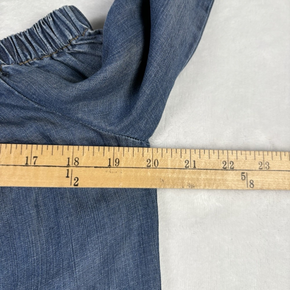 CLOTH & STONE Chambray Off The Shoulder Top Size M‎ 3/4 Sleeve Boho Countrycore - Picture 7 of 9